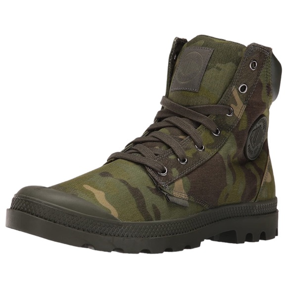 Palladium Other - PALLADIUM Combat Boot Lace Up Boots Pampa Cuff MC Green Tropic Camo Mens 9.5